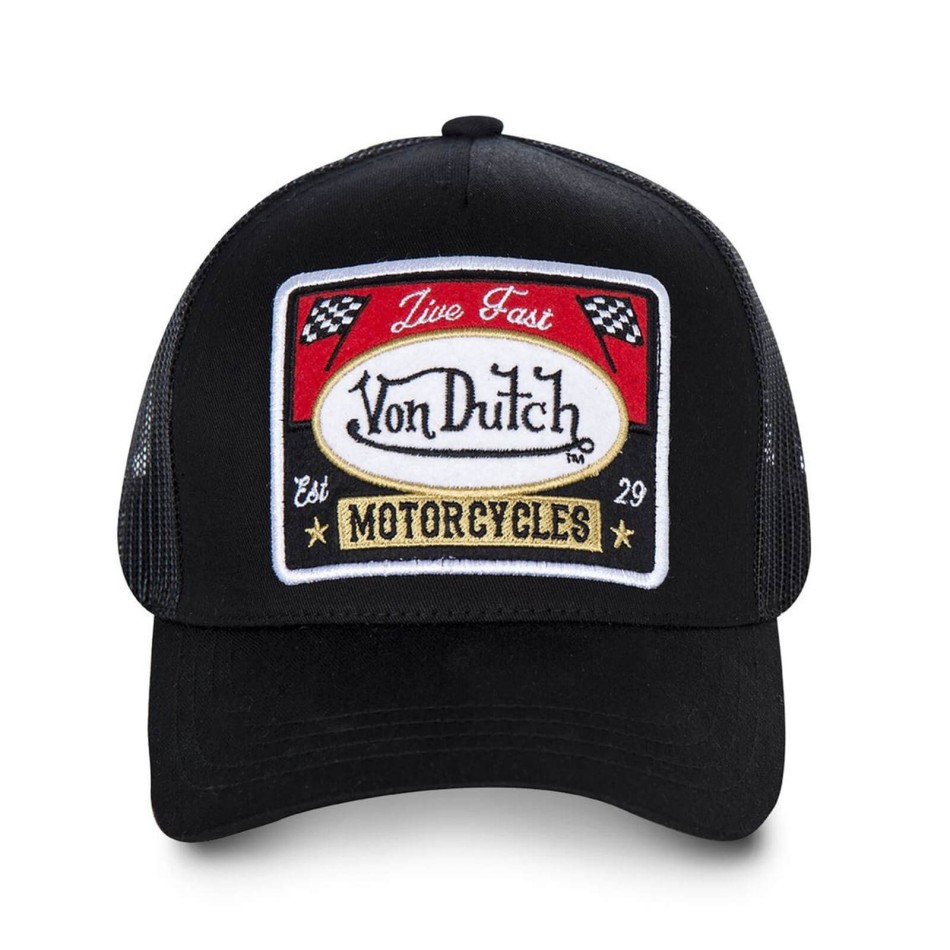 VON DUTCH Blacky| Trucker Motorcycles Live Fast Cap / French Mkt