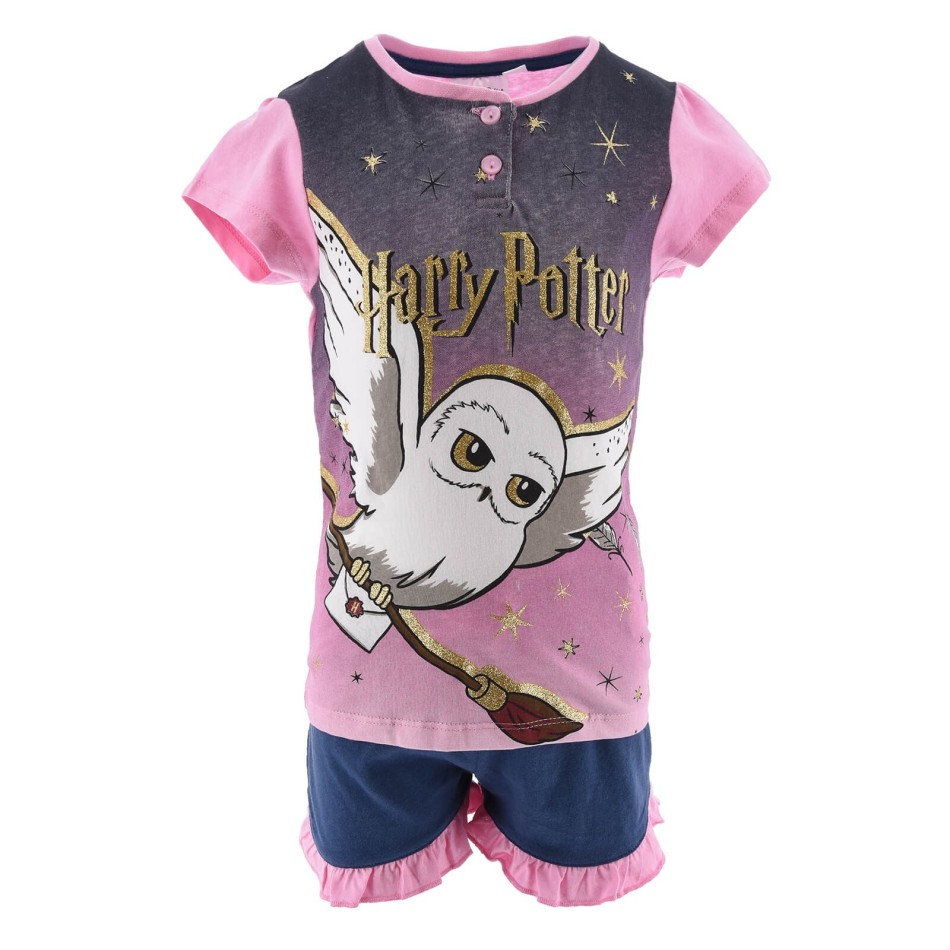 HARRY POTTER Kort pyjamaset för flickor | 100% bomull