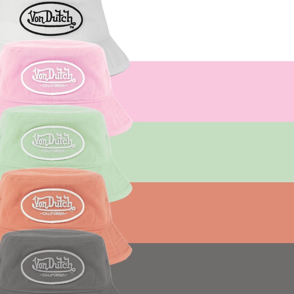Bucket Hat "Basic Colors" (Bobs) Von Dutch on FrenchMarket
