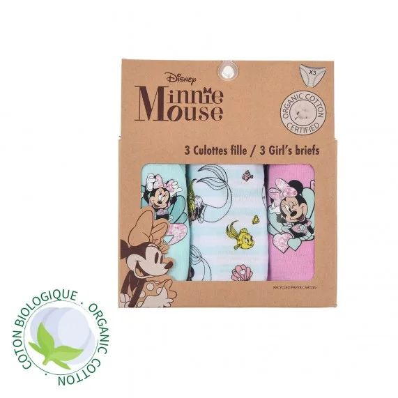 Disney Minnie - Set of 3 Girls Cotton Panties (Panties) French Market on FrenchMarket