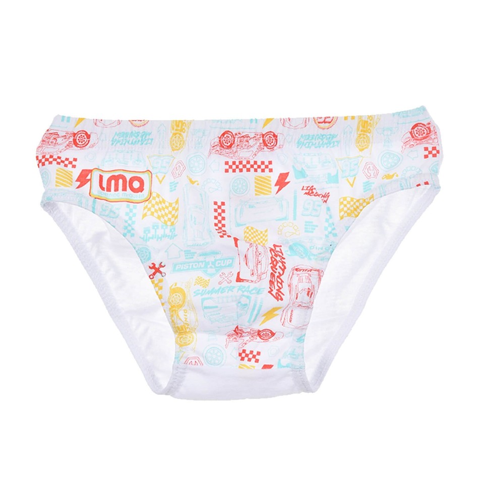 DISNEY PIXAR Cars McQueen | Set med 3 bomullsunderkläder för pojkar |100% COTTON