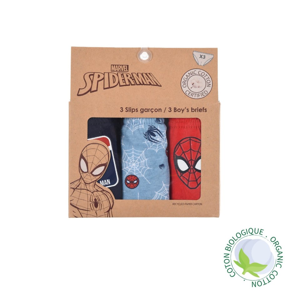 MARVEL Spider-Man - 3 st kalsonger för pojkar 100% bomull Oekotex