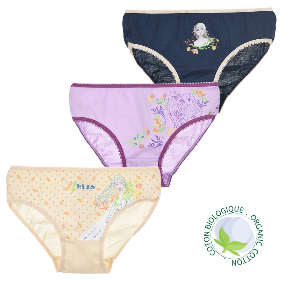 DISNEY Snödrottningen - set med 3 bomullstrosor för flickor