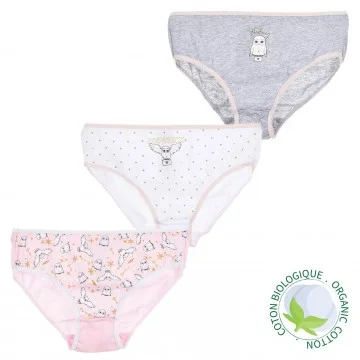HARRY POTTER - Set of 3 Organic Cotton Girl's Panties (Panties) French Market on FrenchMarket