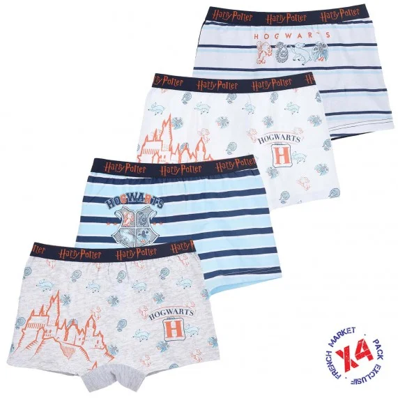 Juego de 4 bóxers de algodón para niño de Harry Potter (Pack calzoncillos para niño) French Market chez FrenchMarket