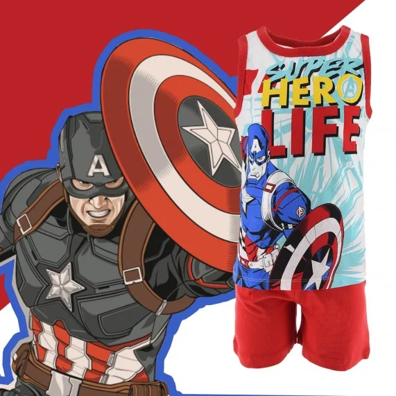 Ensemble de Pyjama Garçon Captain America (Ensembles de Pyjama) French Market chez FrenchMarket