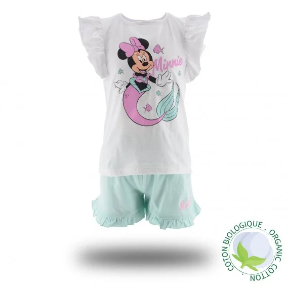 Pigiama corto bambina Minnie Disney in cotone biologico (Ensemble de Pyjama) French Market chez FrenchMarket