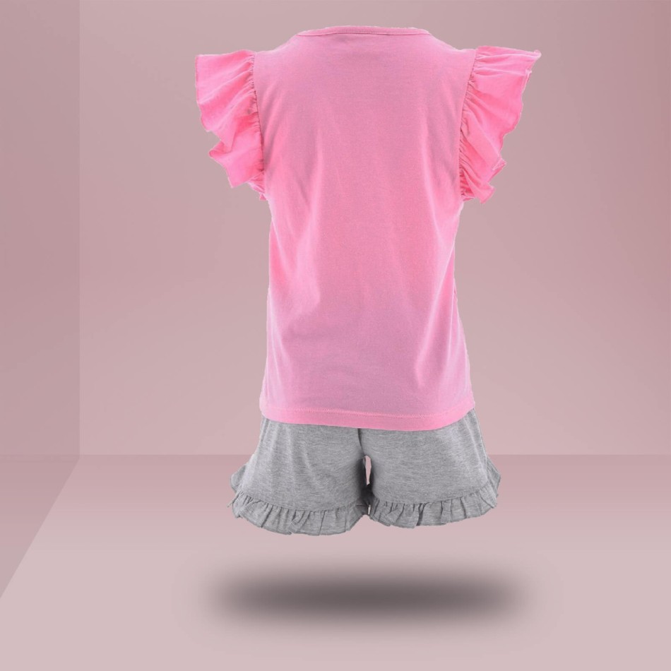 Kort pyjamas för flickor Minnie Mouse Disney i ekologisk bomull