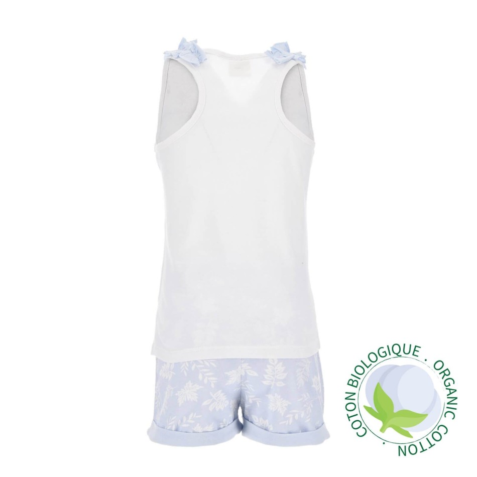 Pyjamaströja för flickor Snödrottningen i ekologisk bomull