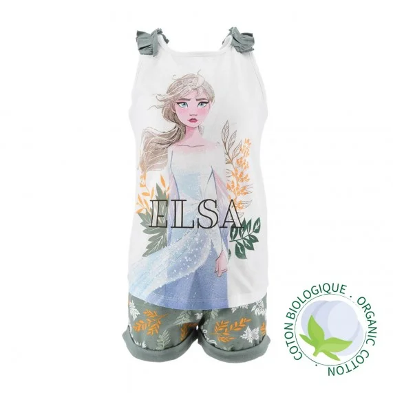 Pyjama Débardeur Fille La Reine des Neiges en Coton Biologique (Ensembles de Pyjama) French Market chez FrenchMarket