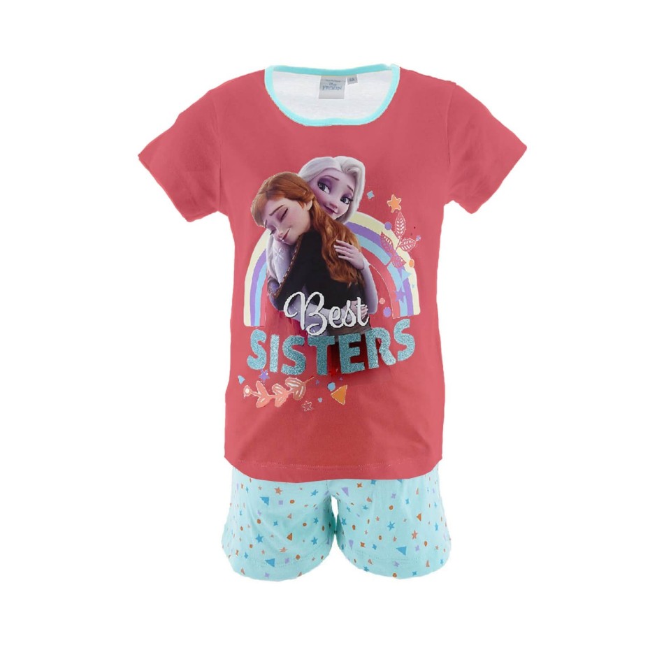 Pyjama Fille Court en Coton "La Reine des neiges" (Ensembles de Pyjama) French Market chez FrenchMarket