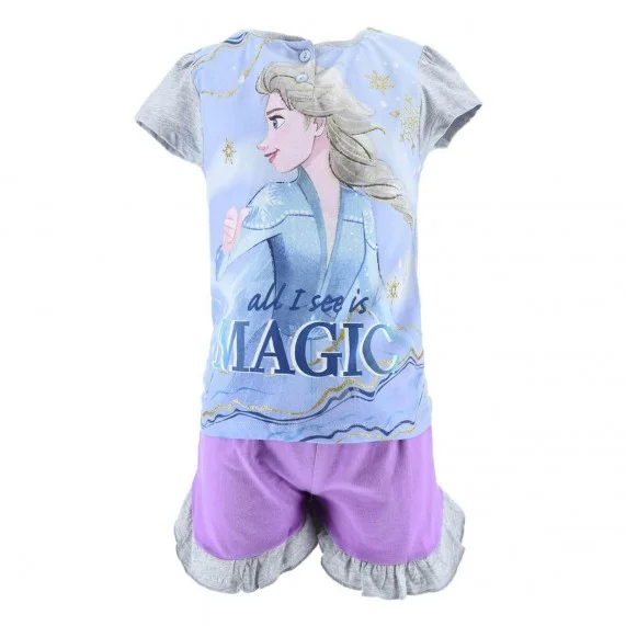 Pyjama Fille Court en Coton "La Reine des neiges" (Ensembles de Pyjama) French Market chez FrenchMarket