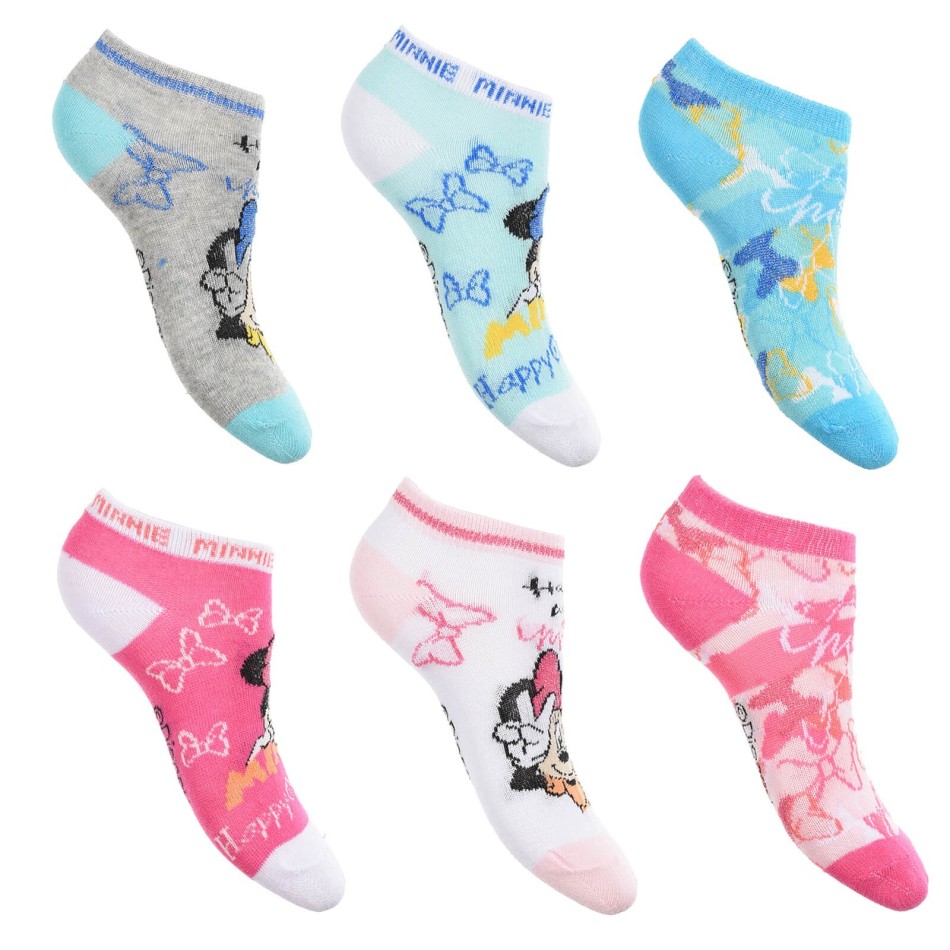 Flickstrumpor | 6 par Minnie Socks | DISNEY