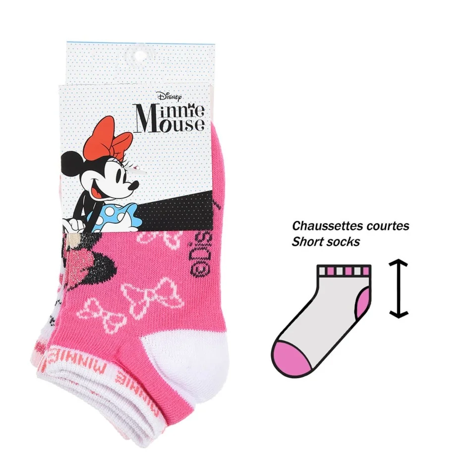 Lot De 3 Paires Chaussettes Les Minions Rose Pour Fille - NEUF Avec étiquettes
