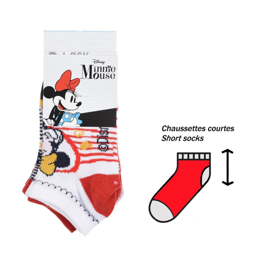 Set van 6 paar Minnie Mouse meisjessokken (Sokken) French Market chez FrenchMarket