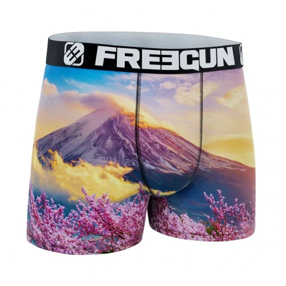 Boxer de microfibra reciclada para hombre "Landscape 3 (Calzoncillos para hombre) Freegun chez FrenchMarket