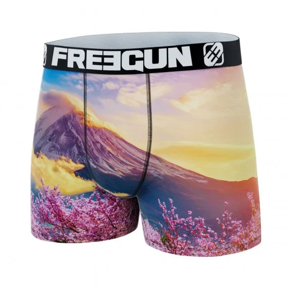 Boxer de microfibra reciclada para hombre "Landscape 3 (Calzoncillos para hombre) Freegun chez FrenchMarket