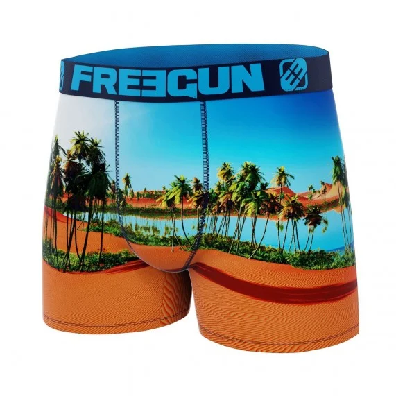 Boxer de microfibra reciclada para hombre "Landscape 3 (Calzoncillos para hombre) Freegun chez FrenchMarket