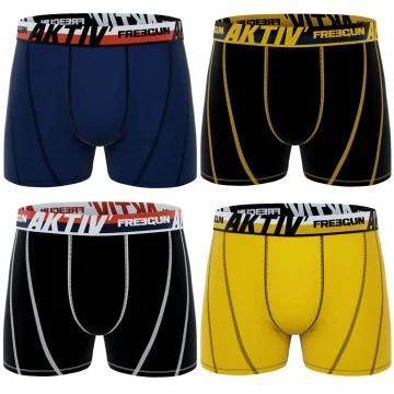 Set of 4 AKTIV Sport Cotton Boxers for Men "Practice & Train (Boxers) Freegun on FrenchMarket