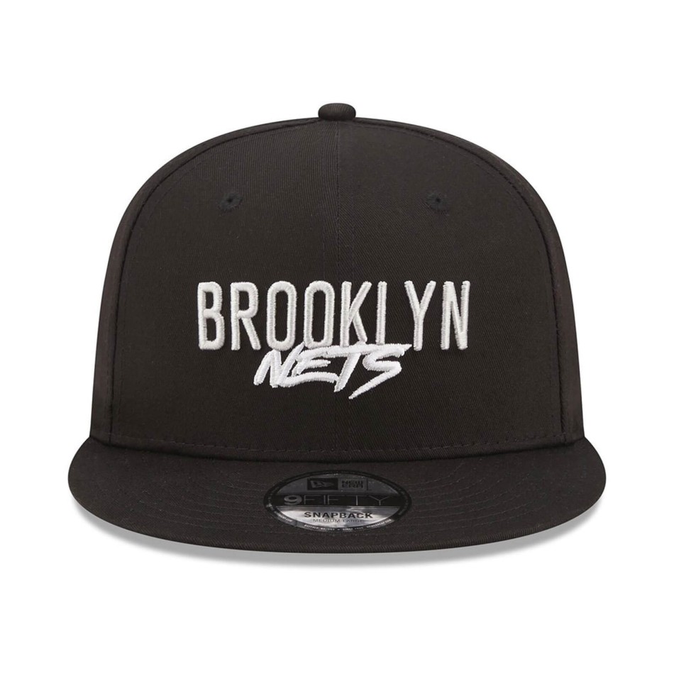 New Era 9FIFTY Brooklyn Nets NBA Script Team Black Cap