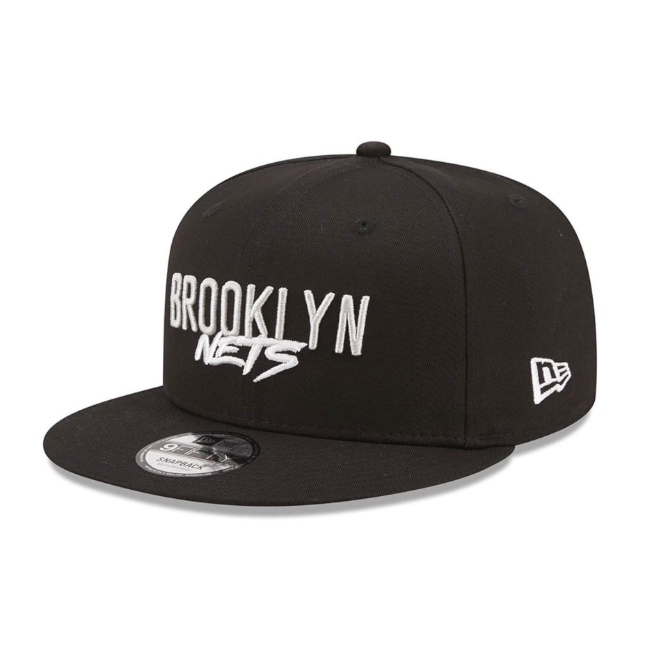 New Era 9FIFTY Brooklyn Nets NBA Script Team Black Cap