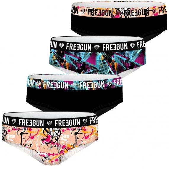 Set di 4 boxer per ragazze, fantasia (Boxer/Shorty) Freegun chez FrenchMarket
