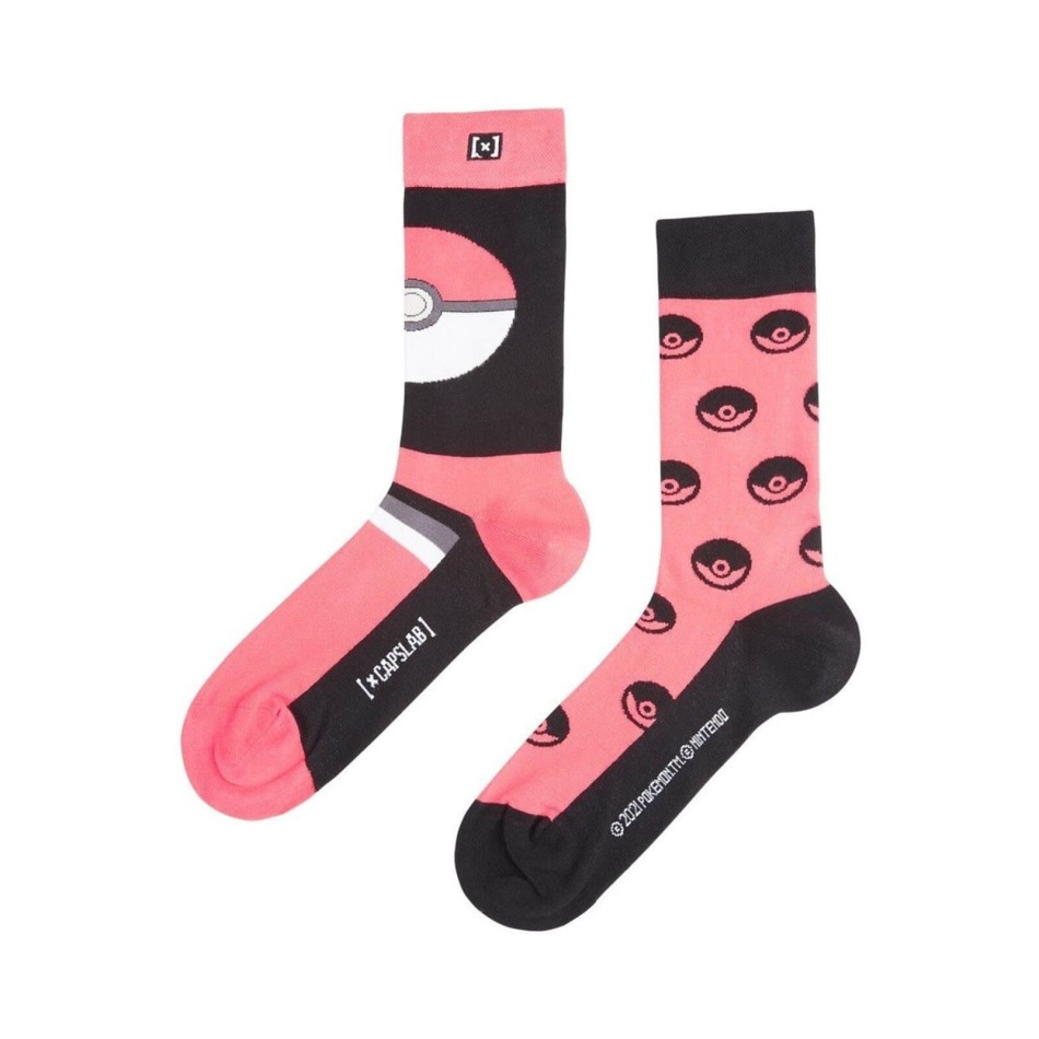 CAPSLAB Official Pokémon Fancy Socks | Pikachu & Pokéball | Pikachu Socks French Market