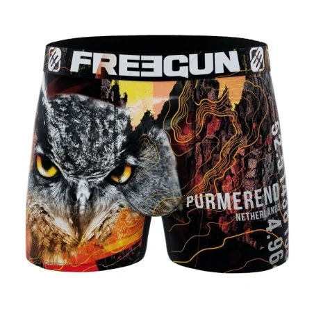 Boxer Homme FREEGUN Microfibre Tigre - 92% Polyester, 8% Élasthanne - Lavage Machine