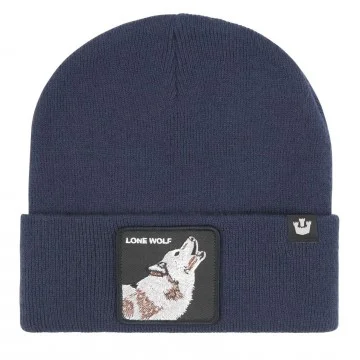 Beanie Men's Wolf Patch -...