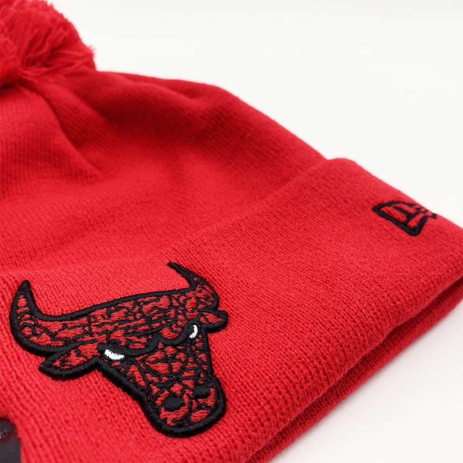 NEW ERA | Bonnet à Pompom Chicago Bulls Infill | Rouge