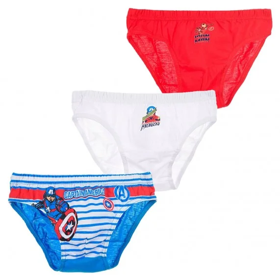 Avengers MARVEL - Set of 3 Boy's Cotton Briefs (Briefs) French Market on FrenchMarket