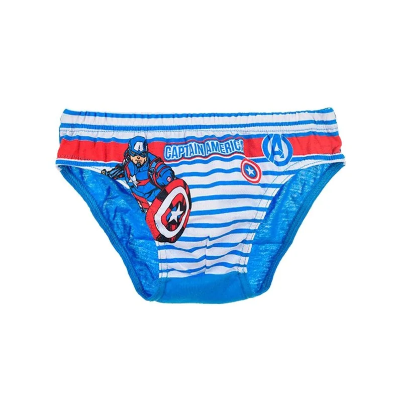 Lot De 3 Slips Garçon Marvel Avengers - Motifs Iron Man, Hulk, Captain America - Taille Élastiquée, Confortable - Pour Petit Fan - 6