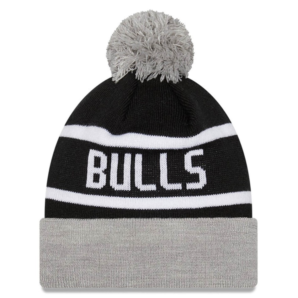New Era Chicago Bulls Jake Cuff Beanie med pompom