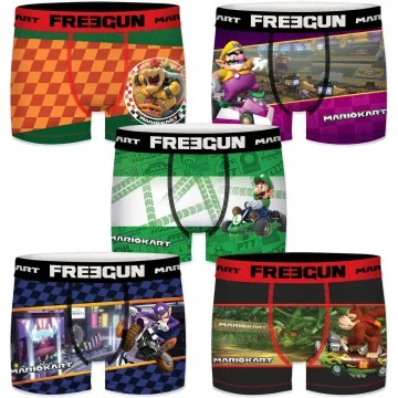 Set di 5 boxer Mario Kart per uomo (Boxer da uomo) Freegun chez FrenchMarket