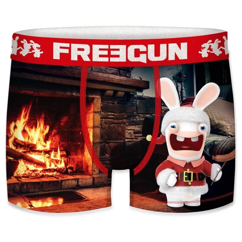 Boxer Homme FREEGUN Collection Noël - Idée Cadeau Fun, 92% Polyester, 8% élasthanne - 8