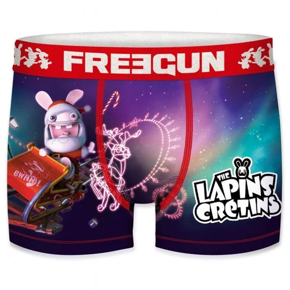 Mannen Boxershorts Rabbids Kerstmis Special (Herenboxershorts) Freegun chez FrenchMarket