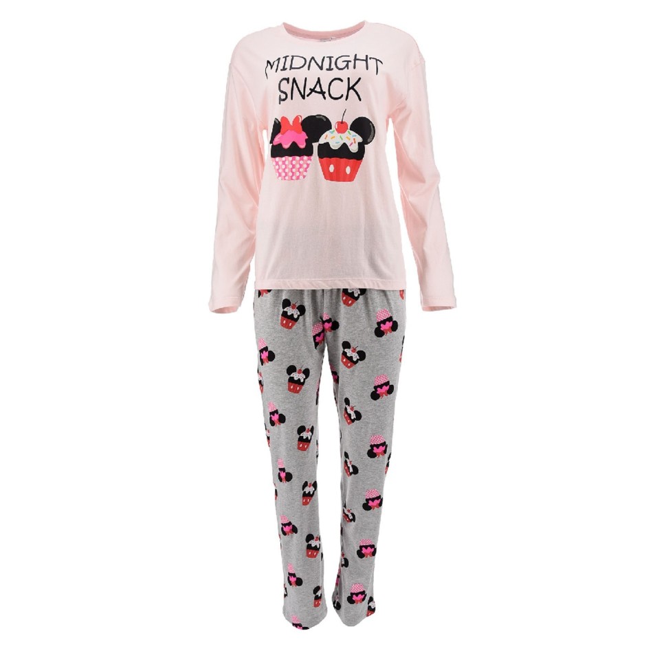 DISNEY MINNIE MOUSE | Midnight Snack Long Cotton Pajama Set for Women