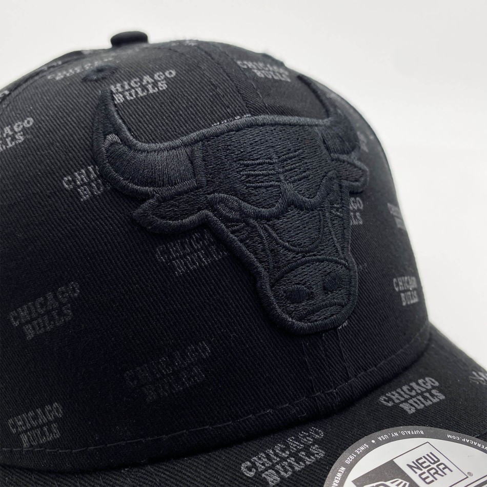 New Era 9FORTY Chicago Bulls Cap | Monogram Black NBA
