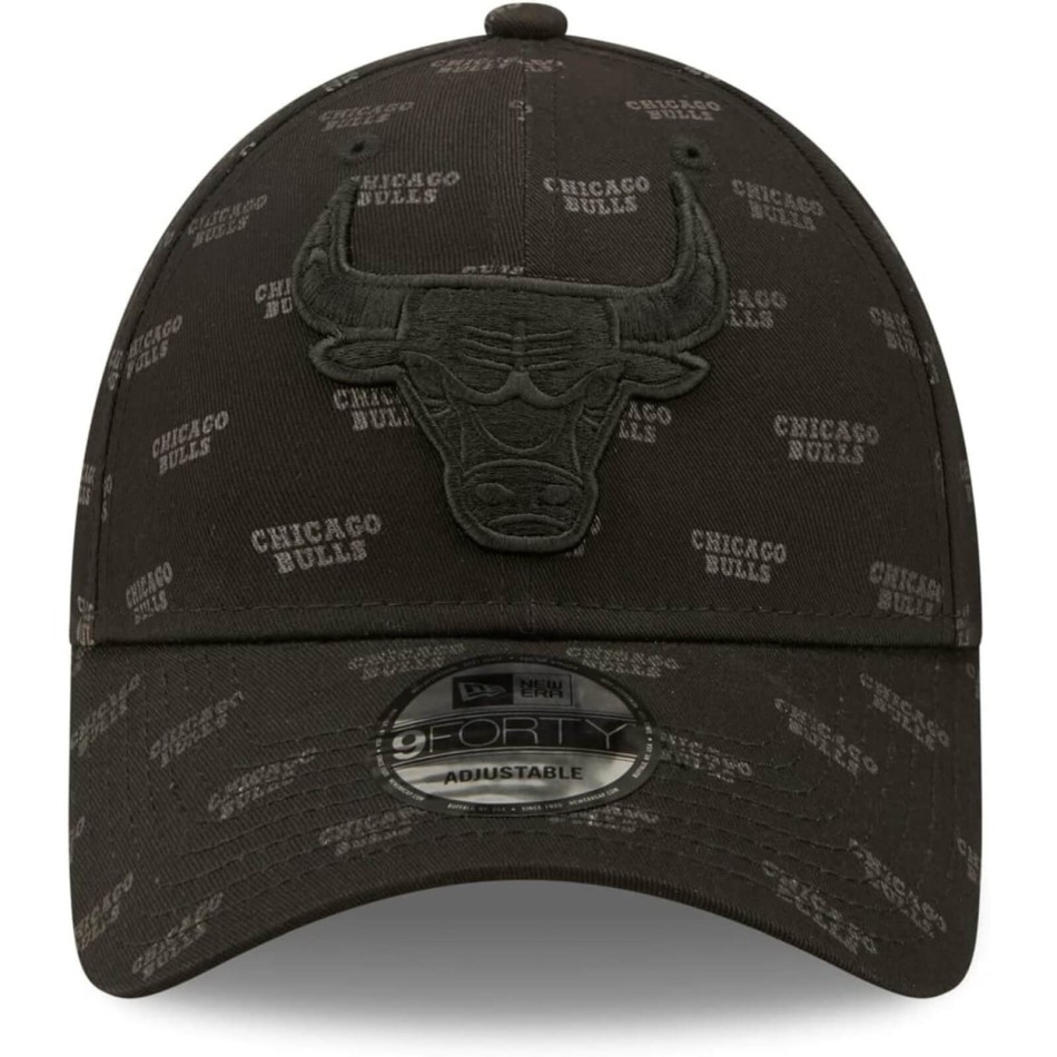 New Era 9FORTY Chicago Bulls Cap | Monogram Black NBA