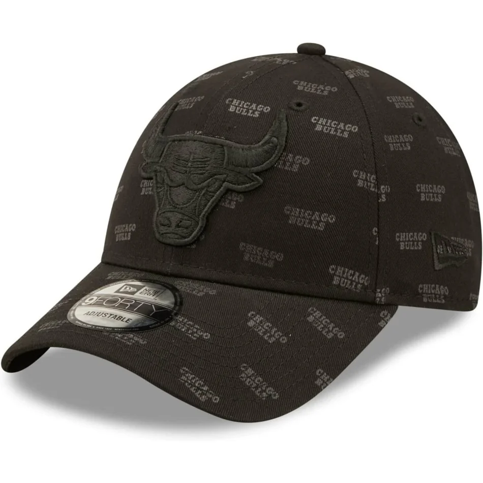 9FORTY Chicago Bulls Monogram Cap Black NBA (Caps) New Era on FrenchMarket