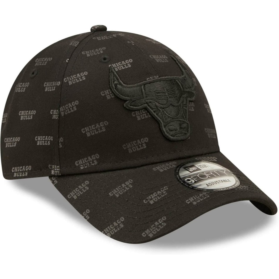 New Era 9FORTY Chicago Bulls Cap | Monogram Black NBA