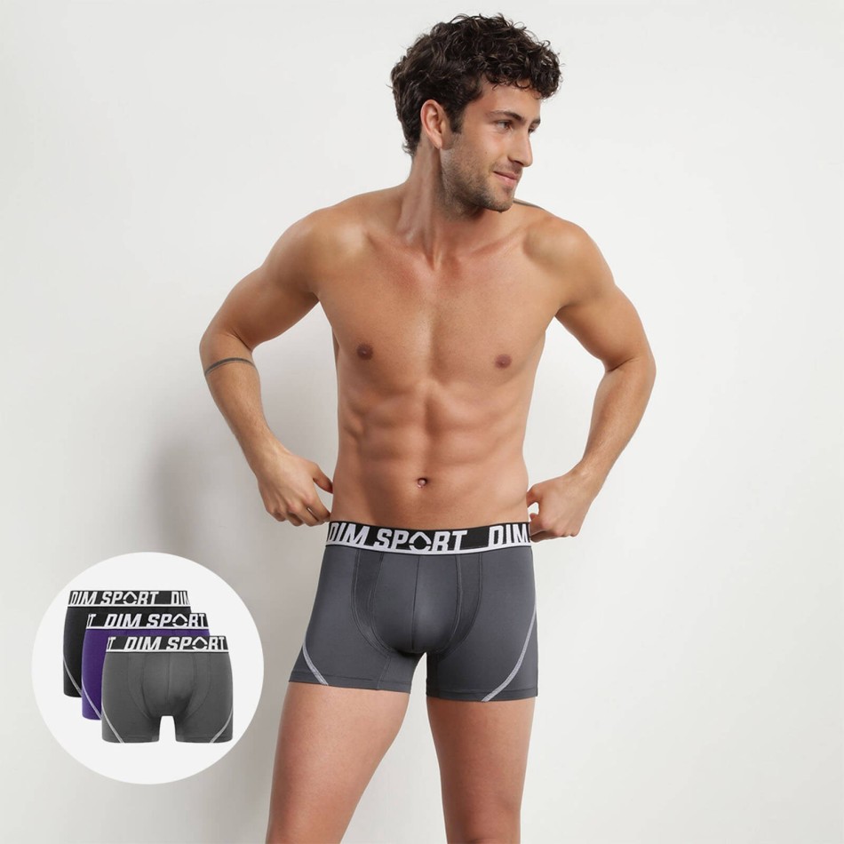 Boxer in microfibra da uomo "DIM SPORT" Set di 3 (Boxer da uomo) Dim chez FrenchMarket
