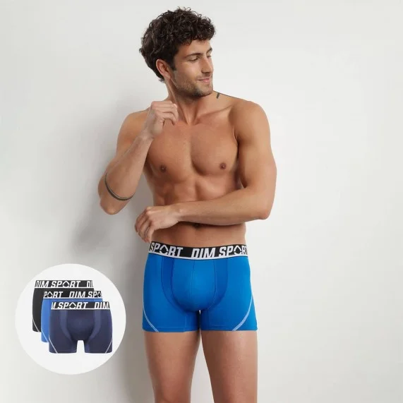 DIM SPORT" Heren Microfiber Boxershort Set van 3 (Herenboxershorts) Dim chez FrenchMarket