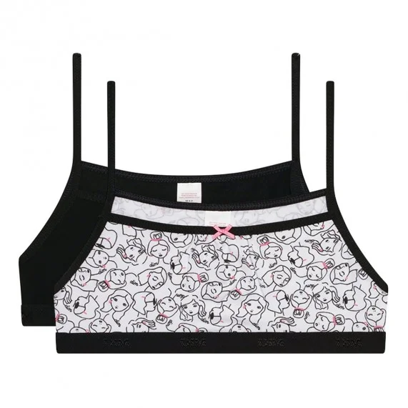 Doppelpack BHs "Les Pockets" für Mädchen aus Baumwolle mit Stretch-Anteil (BHs) Dim auf FrenchMarket