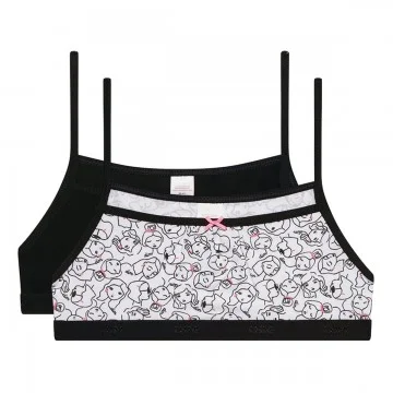Doppelpack BHs "Les Pockets" für Mädchen aus Baumwolle mit Stretch-Anteil (BHs) Dim auf FrenchMarket