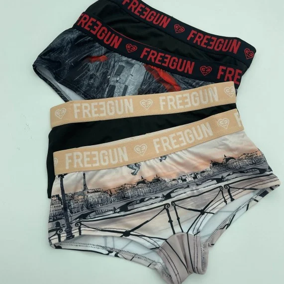 Juego de 4 calzoncillos Fancy Girl (Boxers/Shorty) Freegun chez FrenchMarket Juego de 4 calzoncillos Fancy Girl (Boxers/Shorty) Freegun chez FrenchMarket