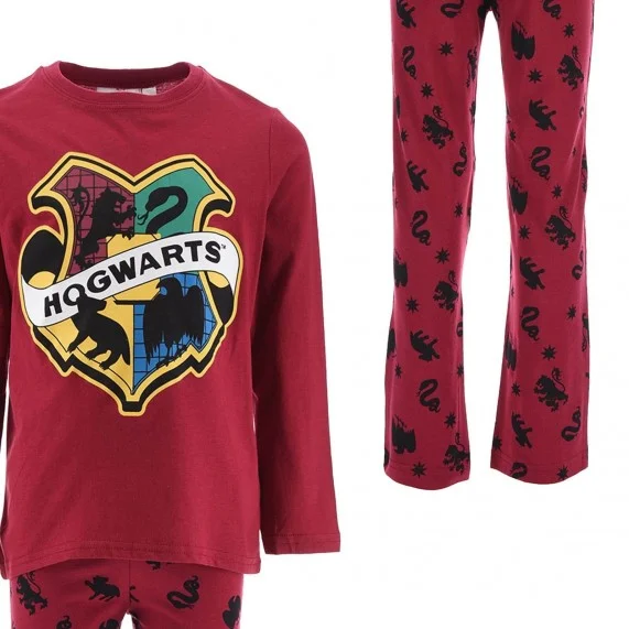 Harry Potter Boy's Long Cotton Pajamas "Hogwarts School (Pyjama Sets) French Market on FrenchMarket