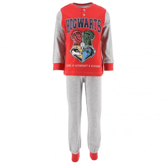 Pyjama Long Coton Garçon Harry Potter "Hogwarts School" (Ensembles de Pyjama) French Market chez FrenchMarket