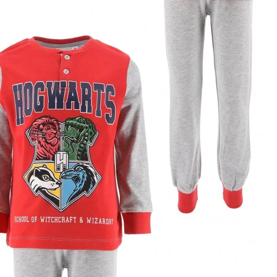 Harry Potter Boy's Long Cotton Pajamas "Hogwarts School (Pyjama Sets) French Market on FrenchMarket