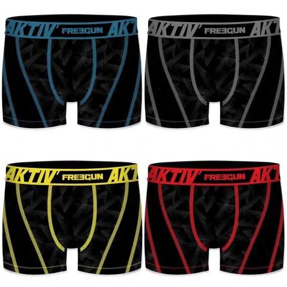 Set of 4 AKTIV Sport Boxers for Men "Lifestyle Edition (Boxers) Freegun on FrenchMarket